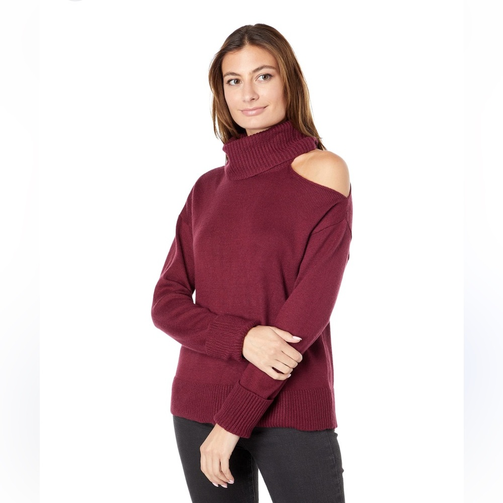 1. State Women's Cowl Neck Sweater - Wine Red